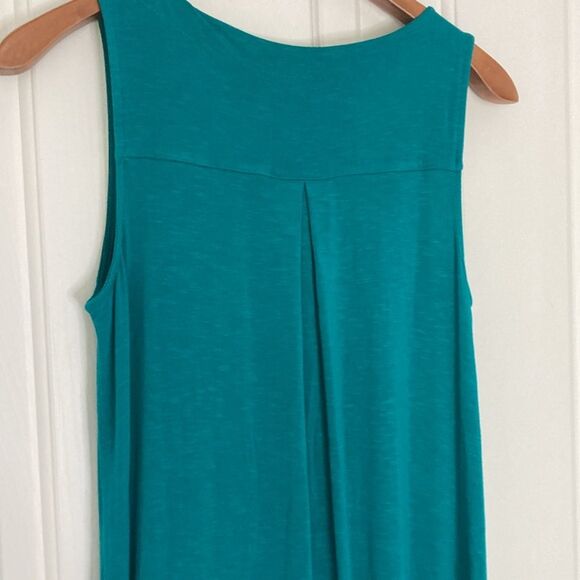 J. Jill Teal Sleeveless A-Line Flowy Maxi Dress Pockets XS - Picture 7 of 10